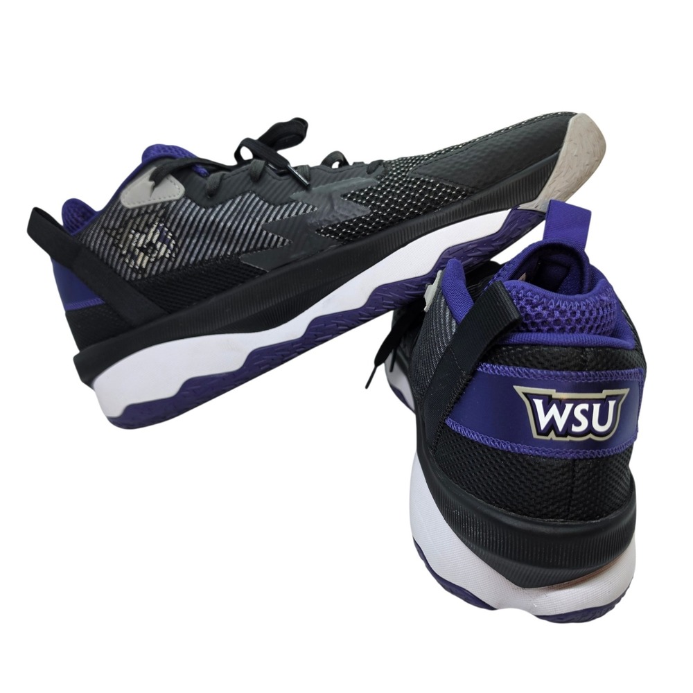 Adidas Dame 8 WSU Weber State Wildcats Mens Basketball Shoes Black Purple H03817